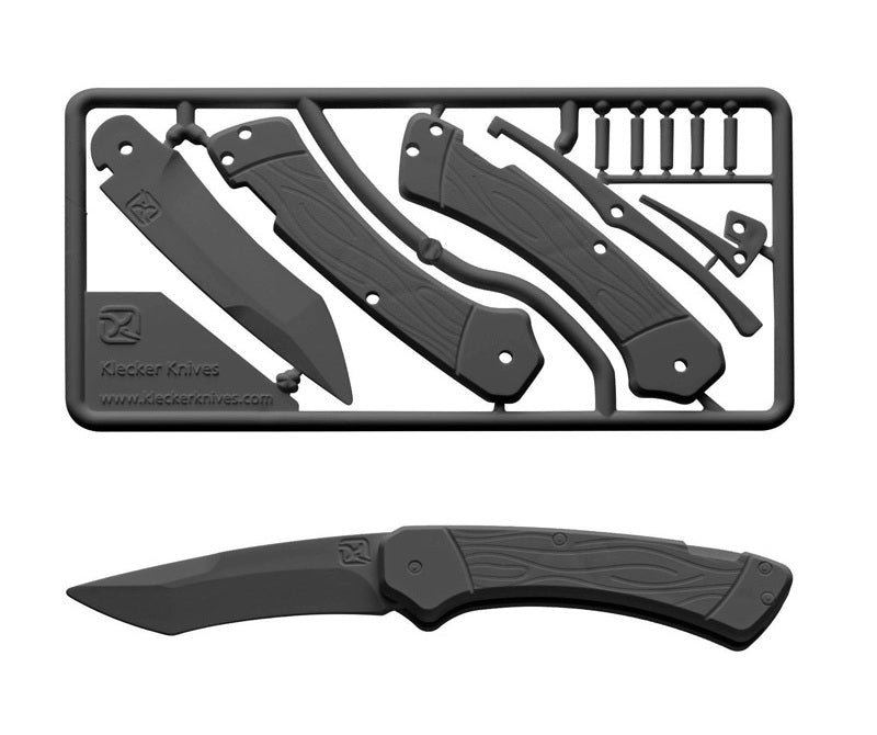 Klecker Knives Tg-13 Blk Trigger Knife Kit, Plastic, Black, 7.3" L