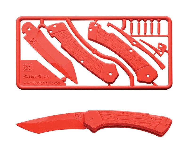 Klecker Knives Tg-13 Red Trigger Knife Kit, Plastic, Red, 7.3" L
