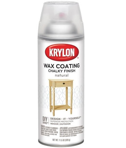 Krylon K04118000 Chalky Finish Wax Coating Spray Paint, 11.5 Oz