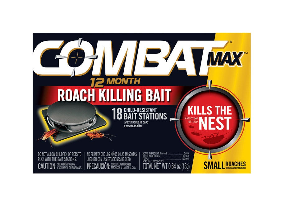 Combat 97218 12 Months Roach Control, 18 Bait Stations