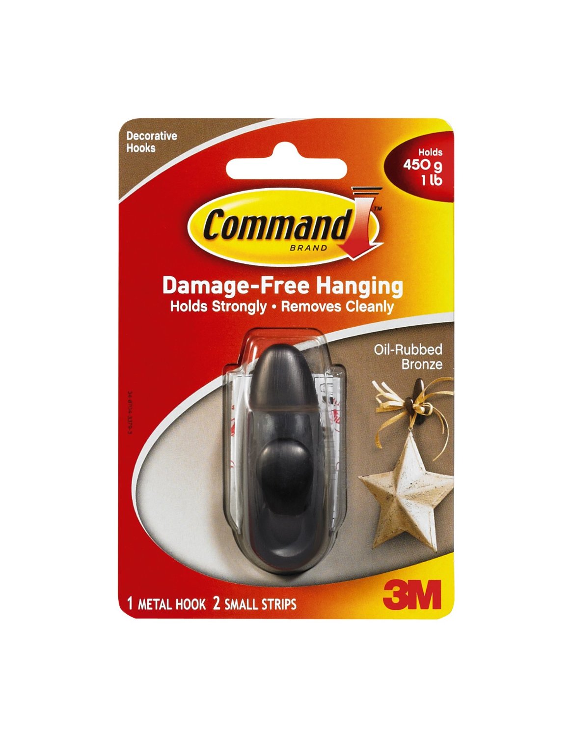 Command Fc11-orb Forever Classic Small Metal Hook, Oil-rubbed Bronze