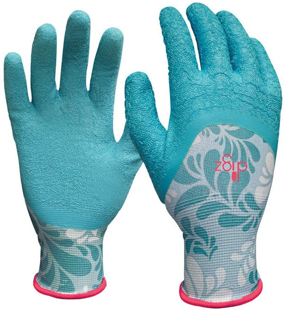 Digz 77382-26 Latex Gardening Gloves, Blue