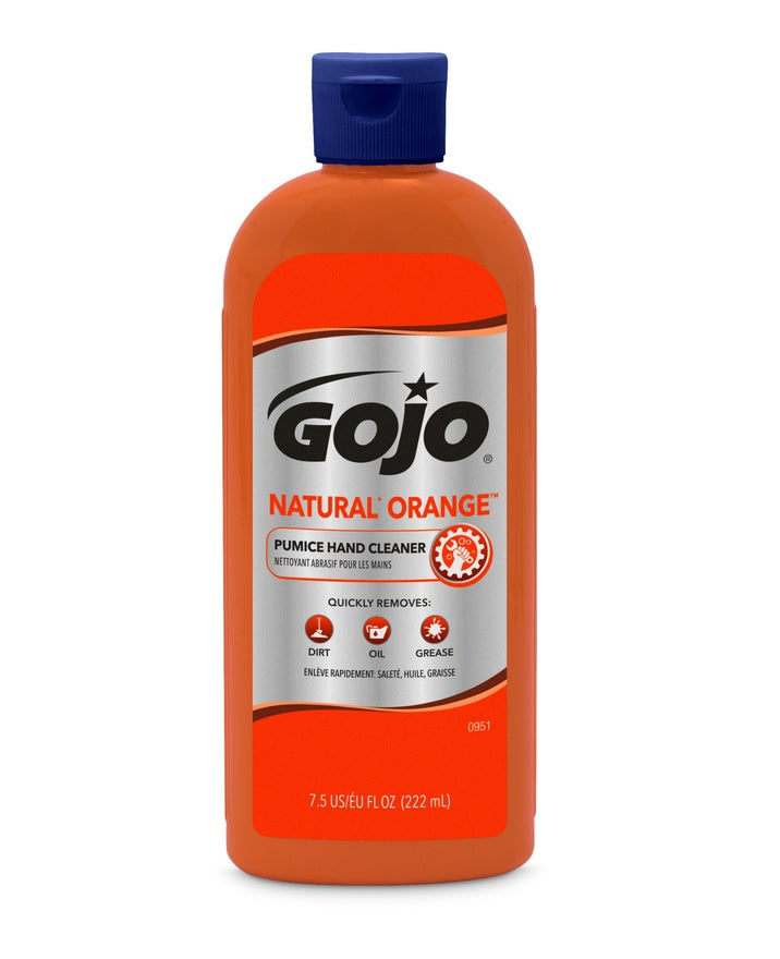 Gojo 0951-15 Natural Orange Pumice Hand Cleaner, 7.5 Oz