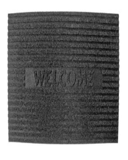 J & M Home Fashions 4168 Flocked Welcome Floor Mat, 18" X 30"