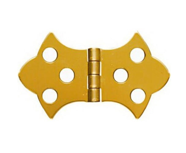 National Hardware N211-821 Decorative Hinge, 6 Holes, Bright Brass