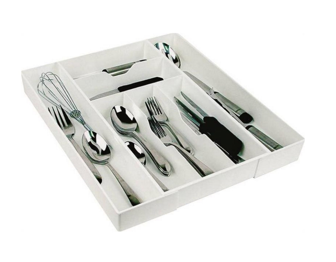 Neat Things 02506 Expand-a-drawer Cutlery Tray 18" - White