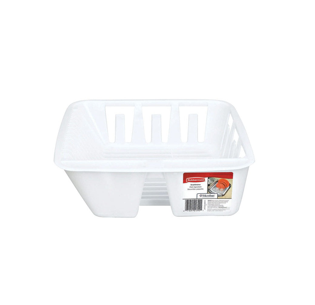 Rubbermaid 6049-ar Wht Twin Sink Dish Drainer, White