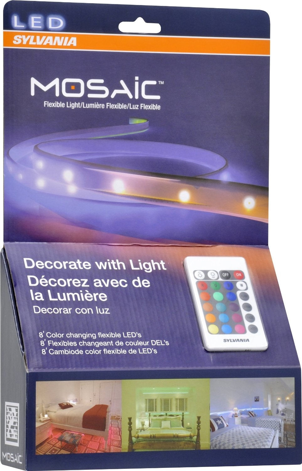 Sylvania 72344 Strip Lights Mosaic Flexible Starter Kit, Color Changing, 14"