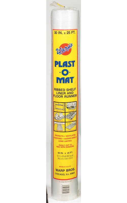 Warp's Plast-o-mat Pm25-p Floor Runner, 30" X 25', Clear