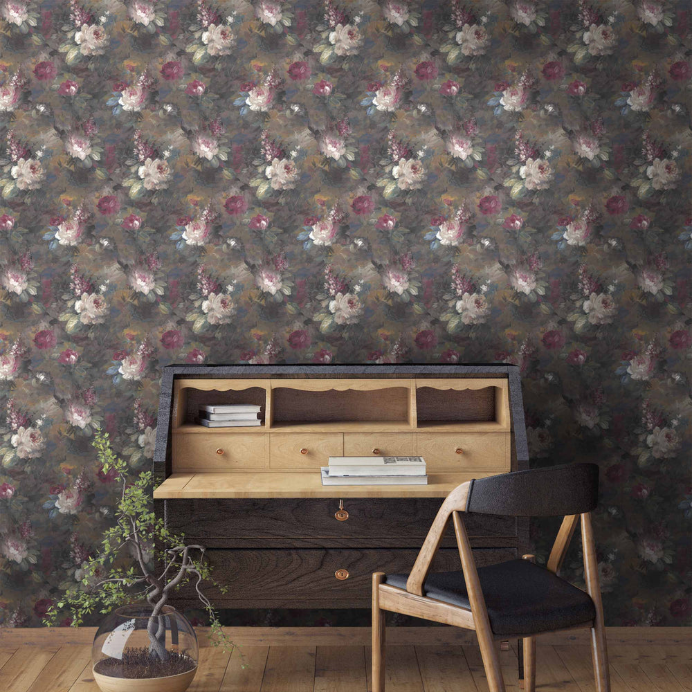 Ava Marika Supersized Electric Floral Wallpaper by Woodchip & Magnolia