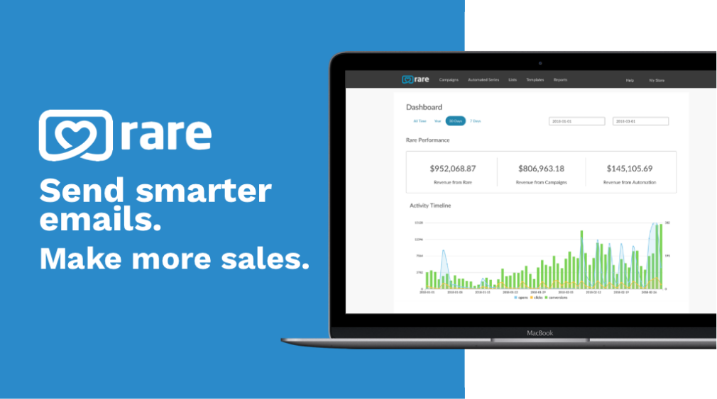 Screenshot of rare.io app screen