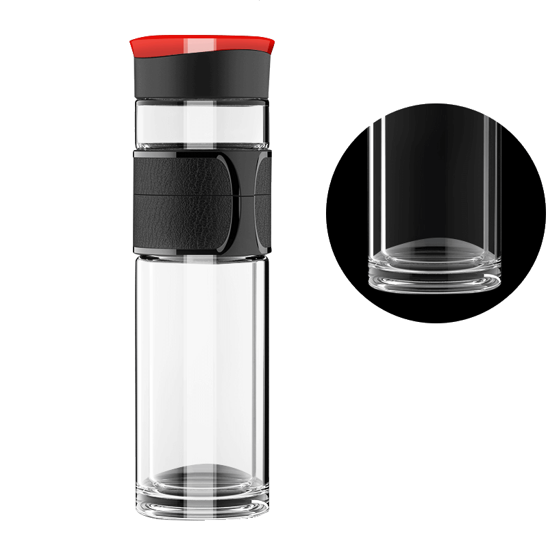Tea Infuser Bottle Travel Mug for Loose Leaf Glass Water Bottle 15