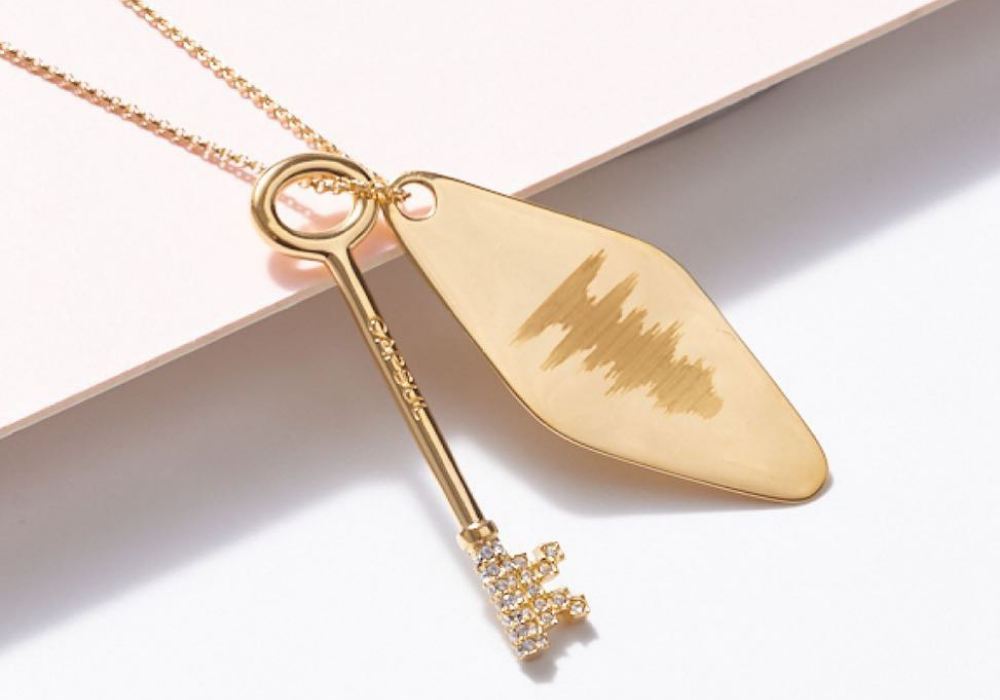Custom Sound Wave Hotel Key Necklace from Capsul Jewelry
