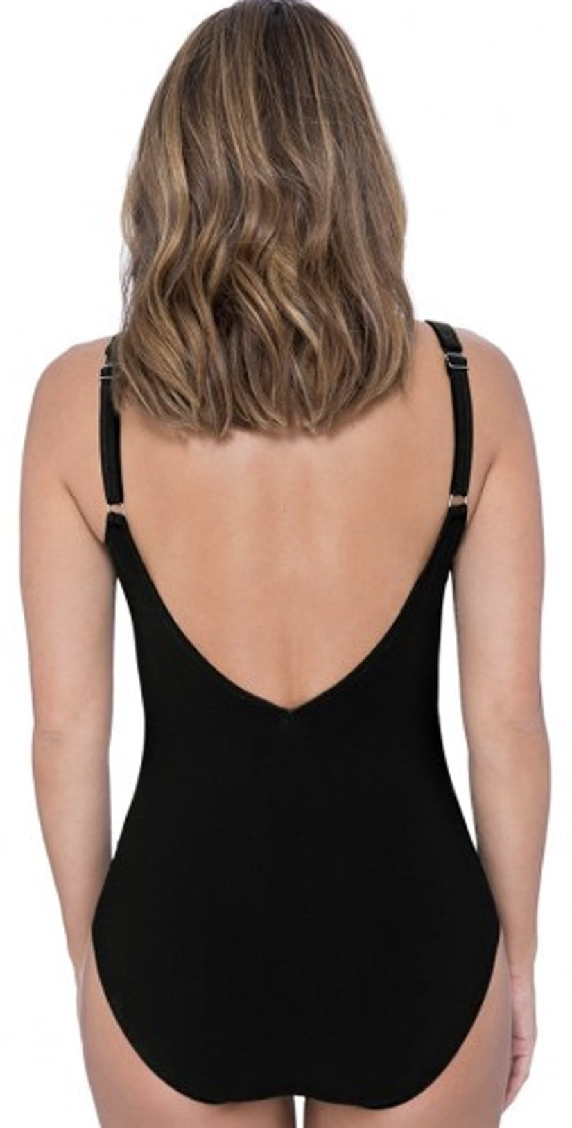 Profile By Gottex Moto V Neck One Piece In Black E934 2d31 001 South Beach Swimsuits 9824