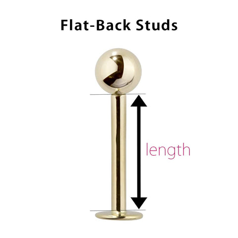 How to measure the length of flat-back studs