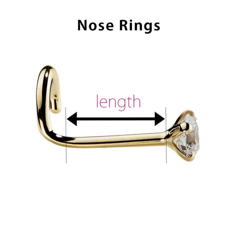 How to measure nose ring length