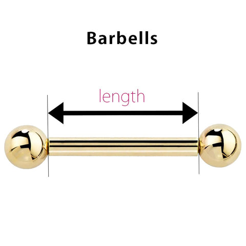 How to measure the length of straight barbells