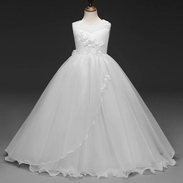 Vestido de Festa Infantil Daminha Casamento Formatura Longo Branco