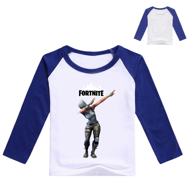 Fortnight Children Battle Royale T Shirt Girls Long Sleeve Baby Girl Tops