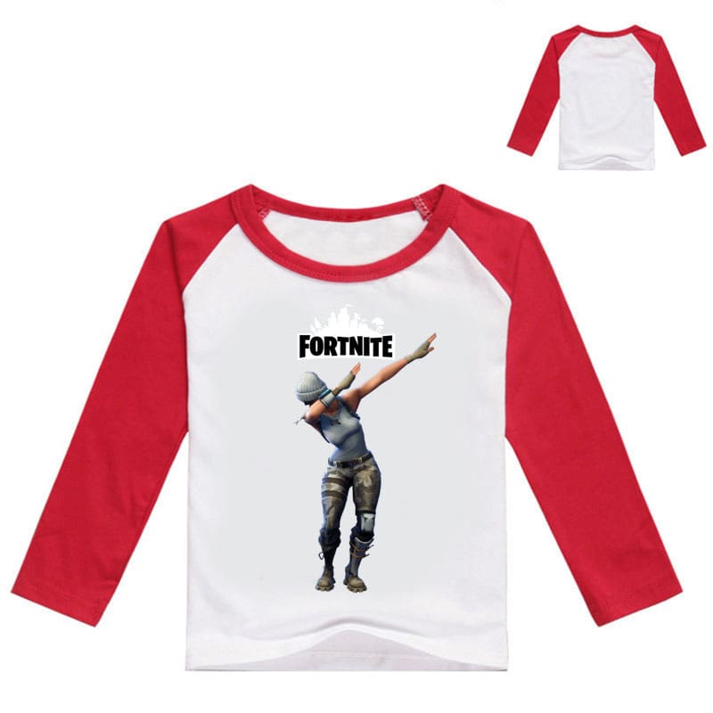 Fortnight Children Battle Royale T Shirt Girls Long Sleeve Baby Girl Tops