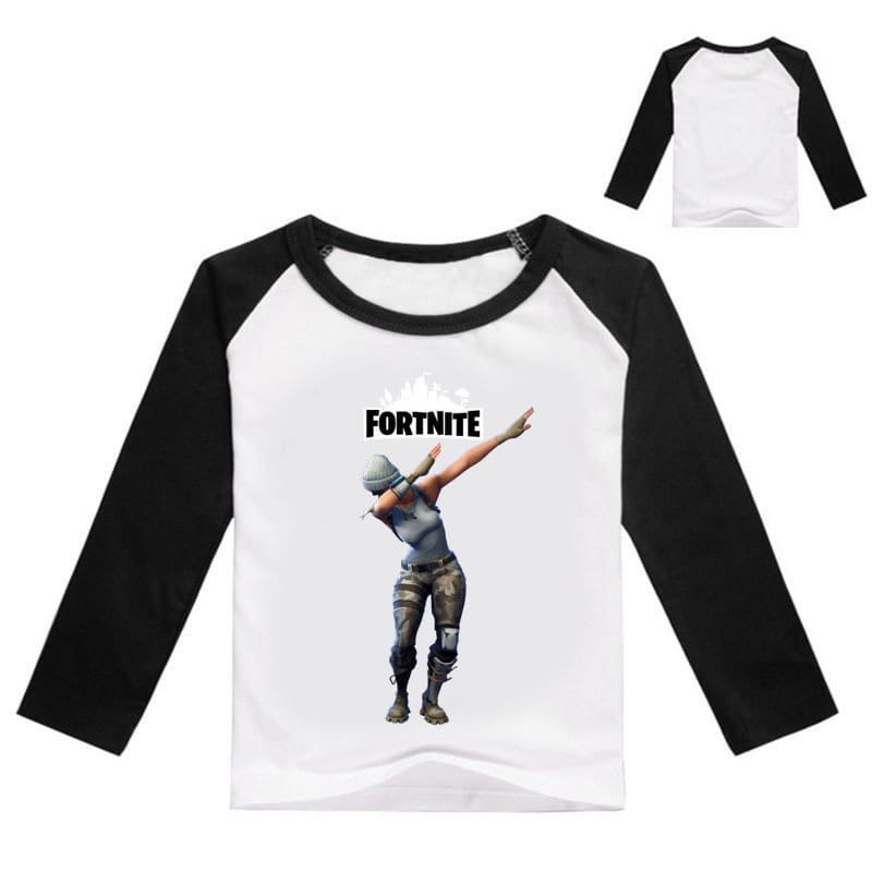 Fortnight Children Battle Royale T Shirt Girls Long Sleeve Baby Girl Tops