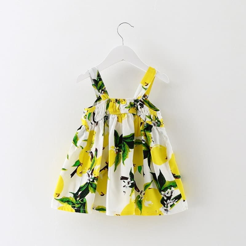Girl Dress Baby Dresses Pattern Print Lemon Cartoon Birthday Dress Female Baby Summer Clothes Kids Girl Clothes