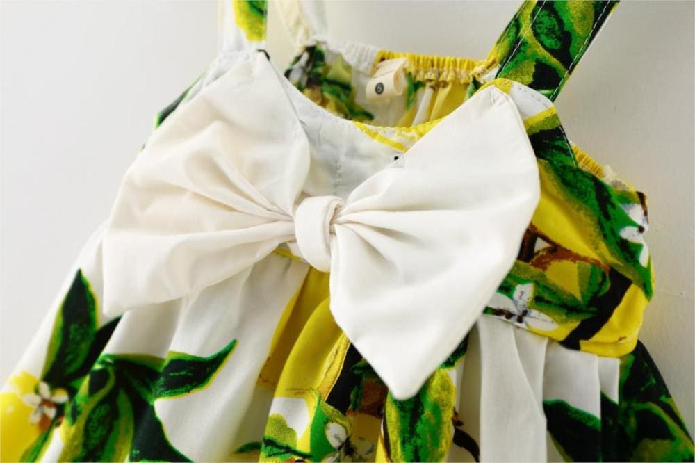 Girl Dress Baby Dresses Pattern Print Lemon Cartoon Birthday Dress Female Baby Summer Clothes Kids Girl Clothes