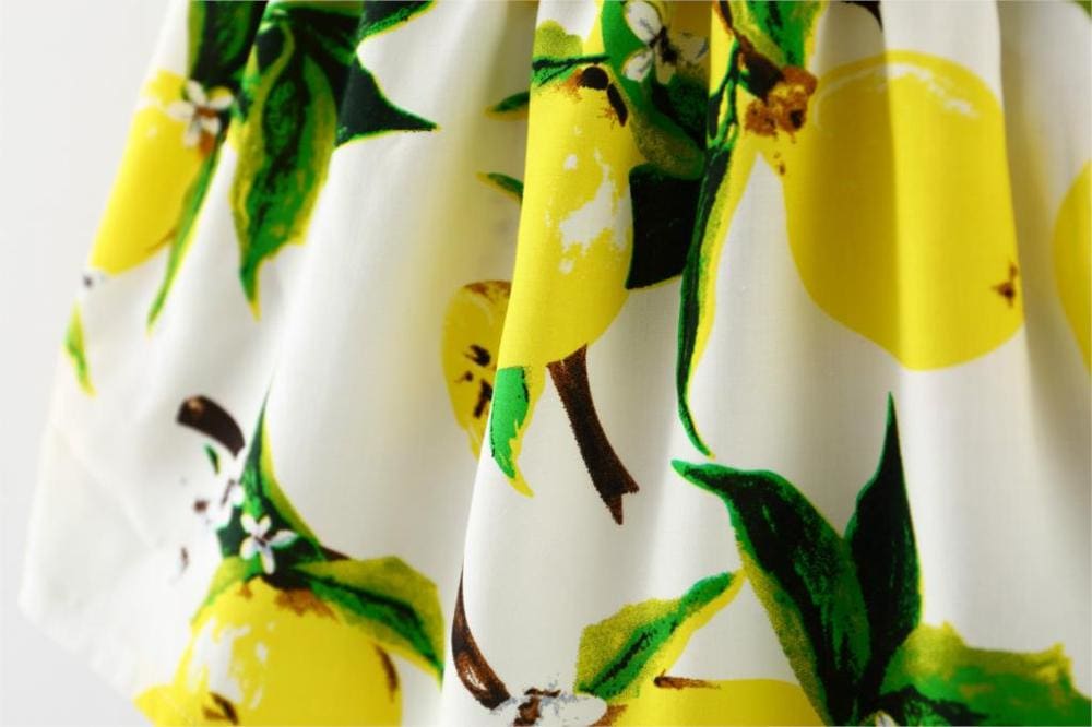 Girl Dress Baby Dresses Pattern Print Lemon Cartoon Birthday Dress Female Baby Summer Clothes Kids Girl Clothes
