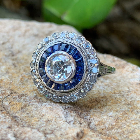 1920's Diamond & Sapphire Ring