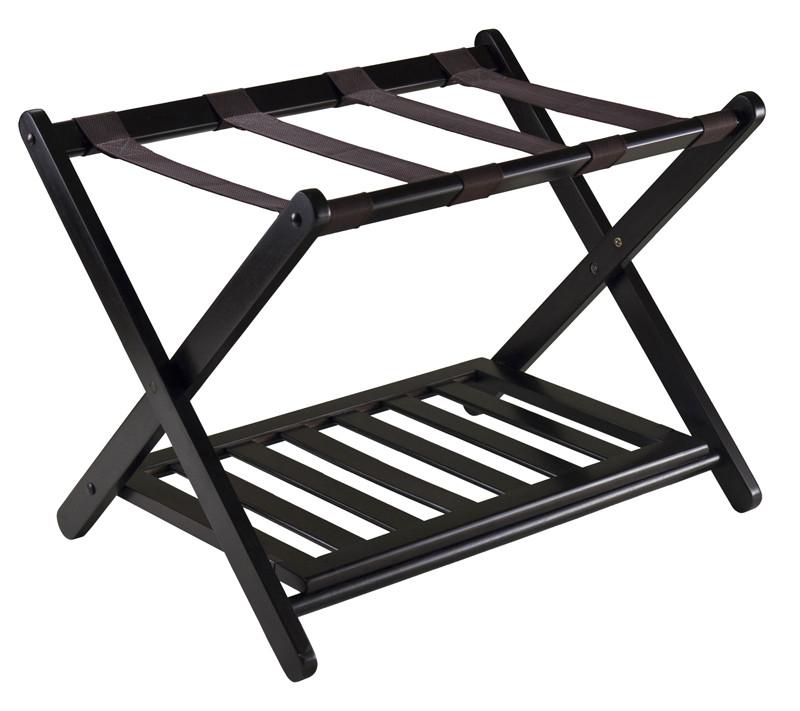 Winsome Wood 92436 Reese Luggage Rack With Shelf