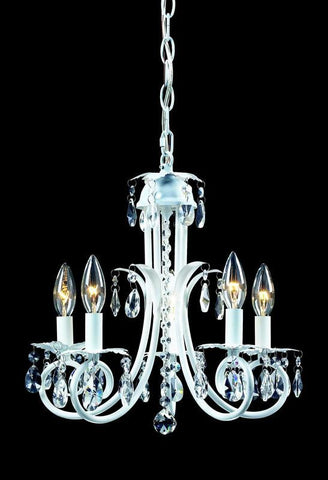 Z-Lite 853w Pearl Collection 5 Light Crystal Chandelier