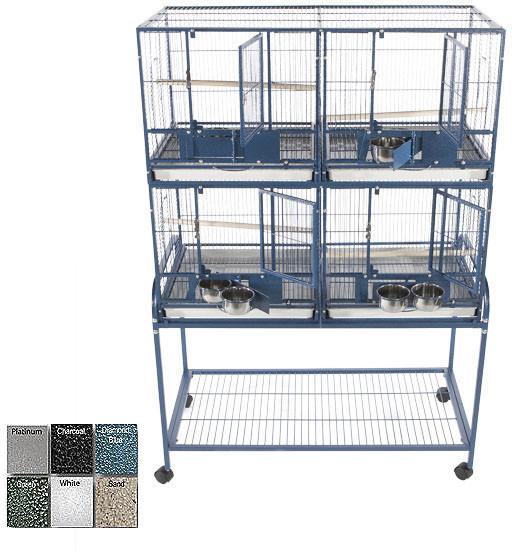 UPC 644472017939 product image for A&E Cage 4020-2 Black 4 Unit Cage with Stand and Removable Divider | upcitemdb.com