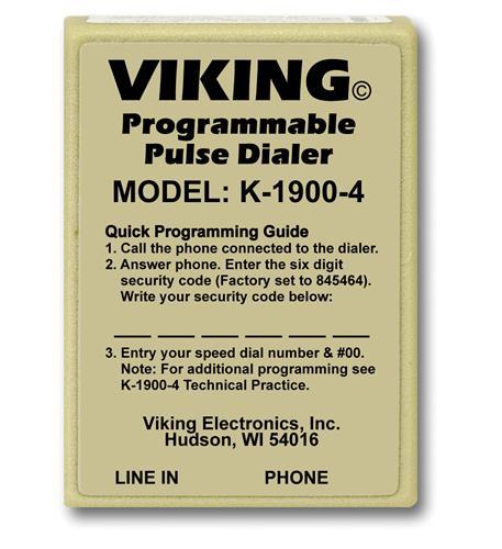 UPC 615687220759 product image for Viking Electronics VK-K-1900-4 Viking Hot Dialer | upcitemdb.com