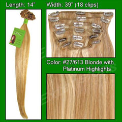 Pro-Extensions PRST-14-27613 #27/613 Golden Blonde w/ Platinum Highlights - 14 inch