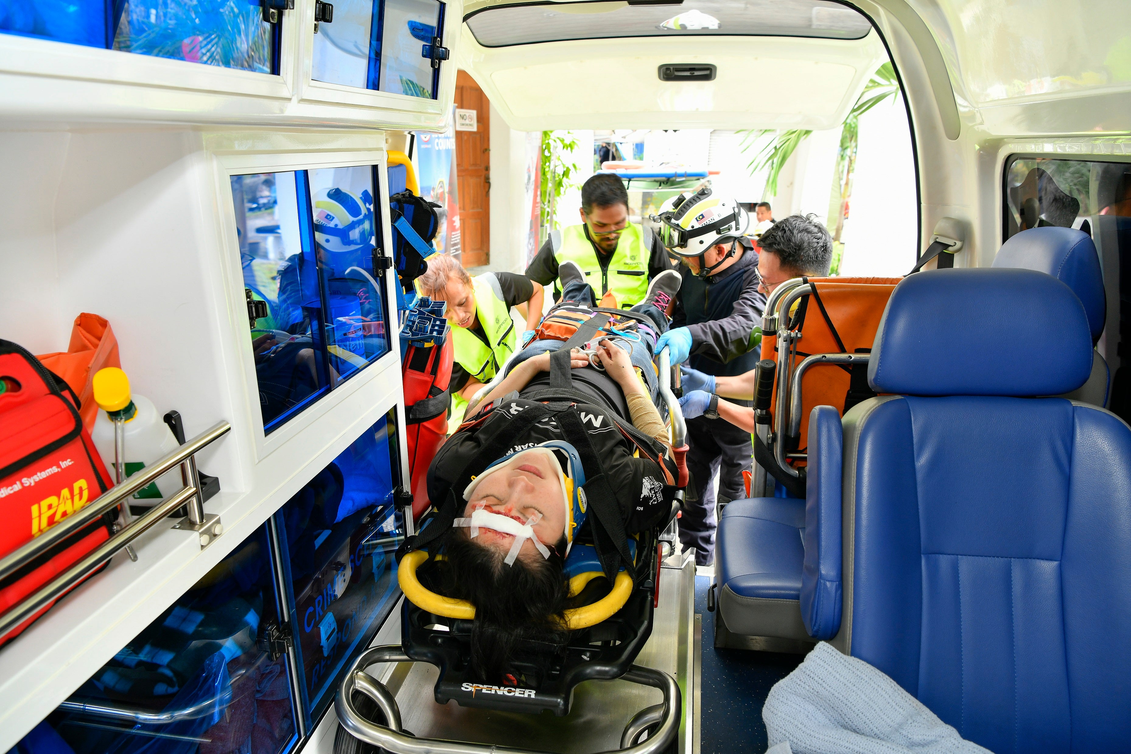 Luminox Code Red Participants Aboard the MISAR Ambulance 