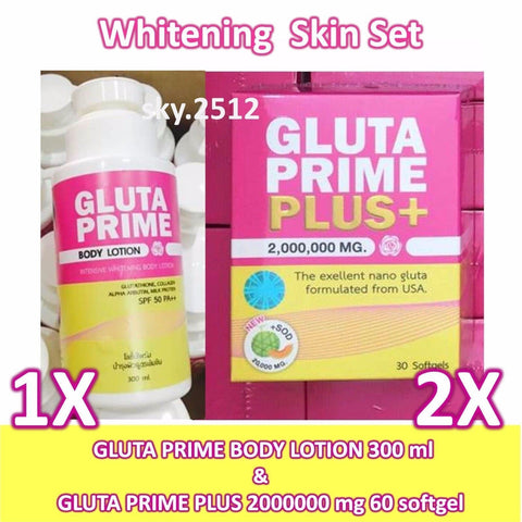 SET Gluta Prime Body Lotion 300ml + Gluta Prime Plus ...