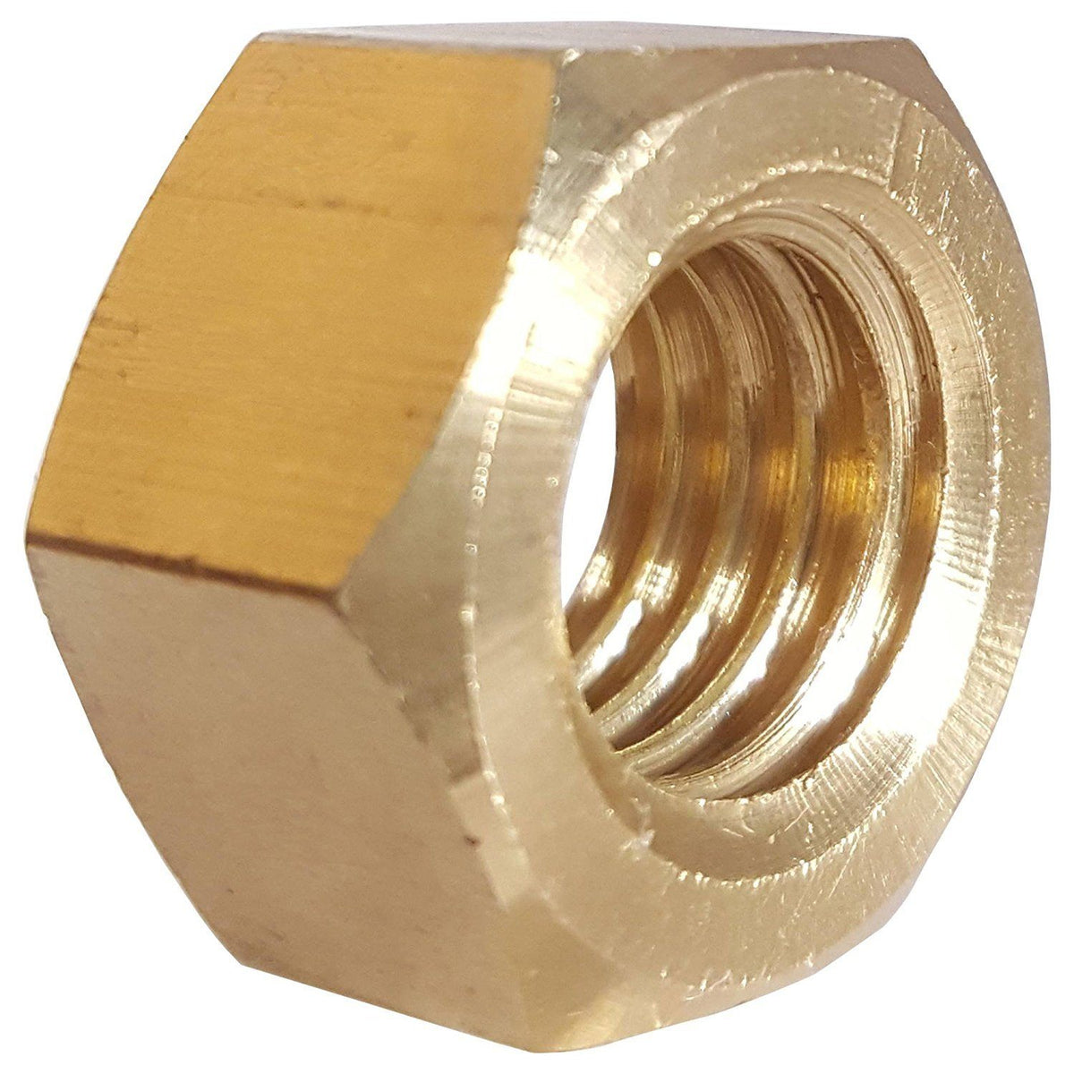 fastenere-1-4-20-finished-hex-nuts-solid-brass-grade-360-plain-finish