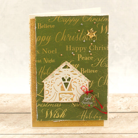 Couture Creations -  Cut, Foil and Emboss Die - Naughty or Nice - Away in a Manger