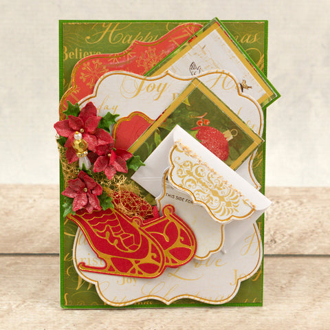 Couture Creations -  Cut, Foil and Emboss Die - Naughty or Nice - Sleigh