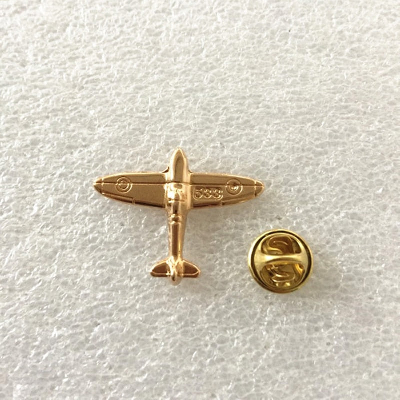 Gold Air Plane Lapel Pin - Legacy Lapels