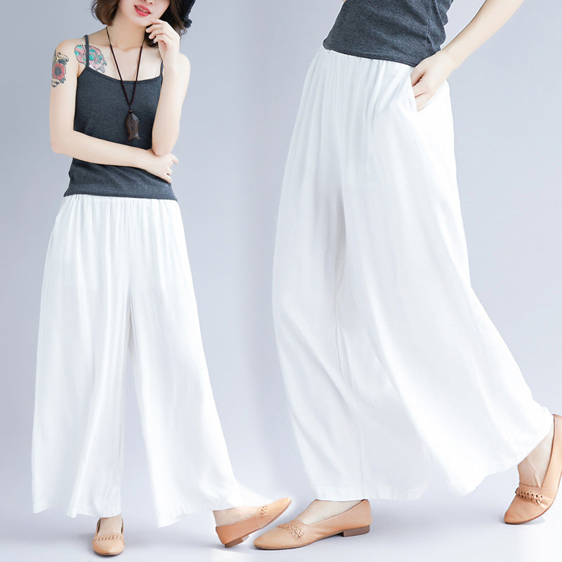 

Pantaloni lungi și largi pentru femei, pentru începutul de toamnă