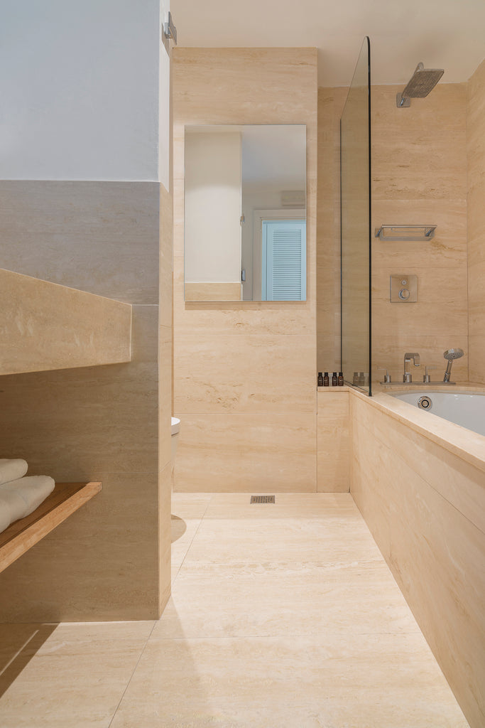travertine bathroom cladding natural stone malta