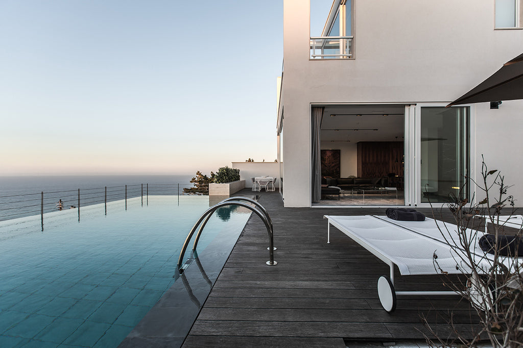 pool coping in grey slate residence Malta marble work