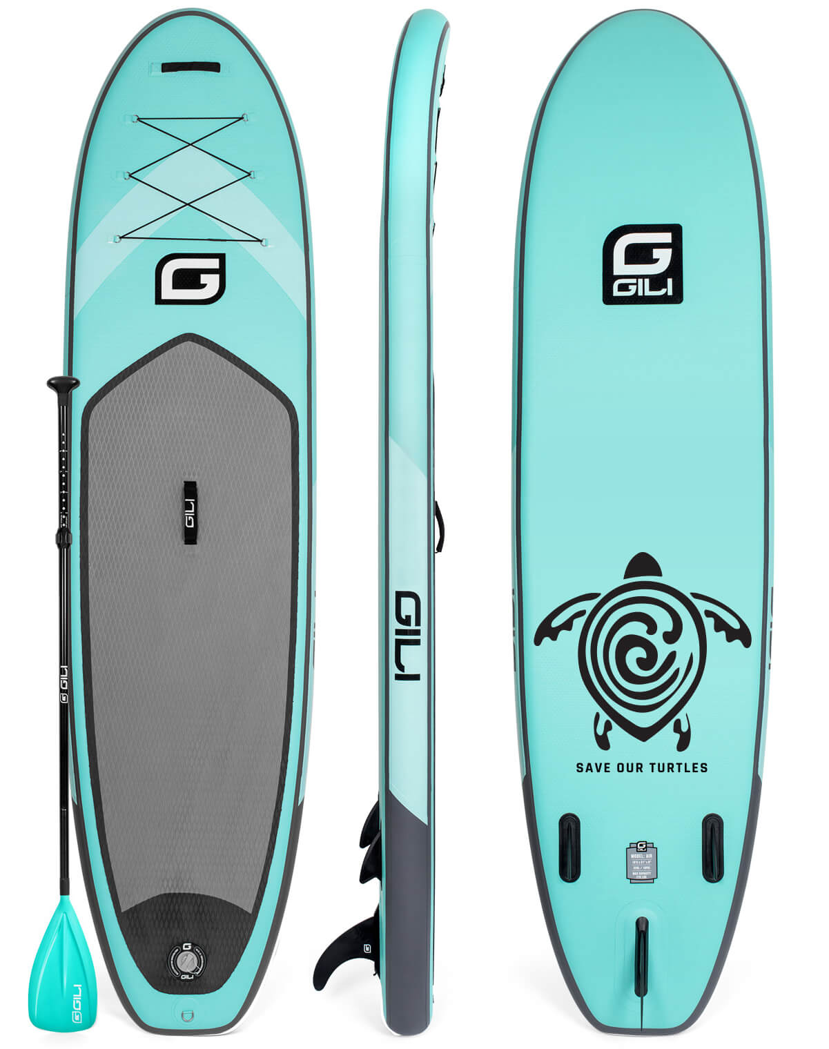 GILI 10'6 AIR Inflatable Paddle Board Save The Turtles