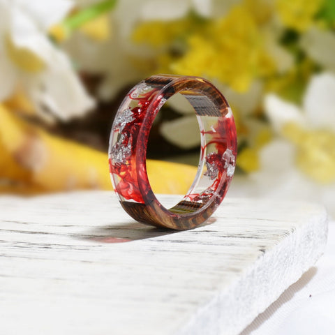 Handcrafted Gaia Resin Wood Ring PeekWise