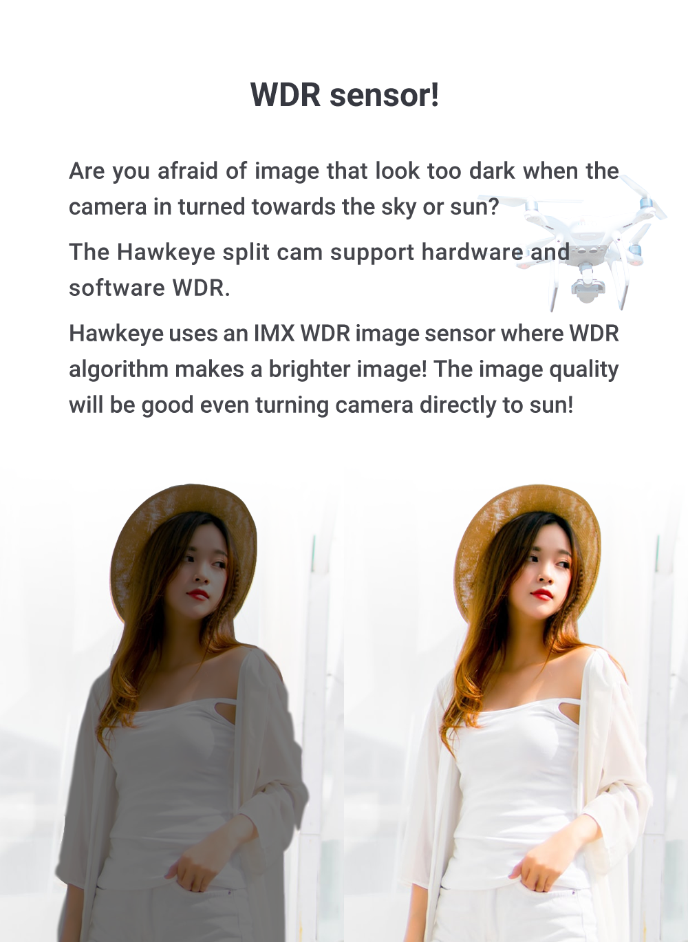 Hawkeye Firefly Split 4K 160 grados HD Grabación DVR Mini FPV Cámara