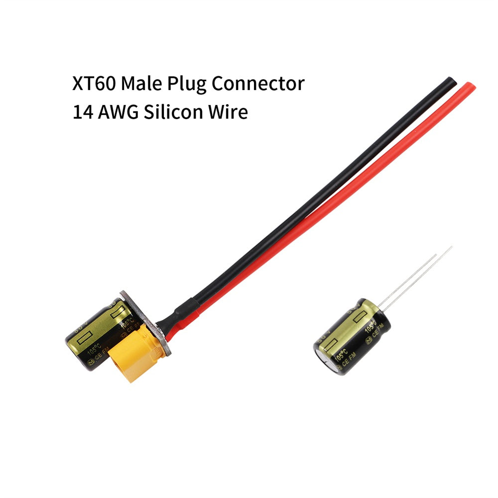 Makerfire XT60 Male Plug Connector Cable with Capacitor for RC Drone Power Supply 3-6s Lipo Battery Cable Extend FPV ESC PDB