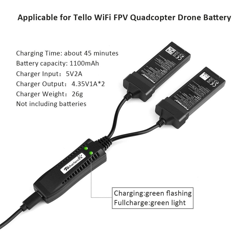 Tello Drone Battery Charger Quick Smart Charger Steward Charging Hub for WiFi FPV Quadcopter Drone
