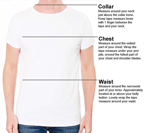 EBCC Me's T-Shirt Sizing Guide